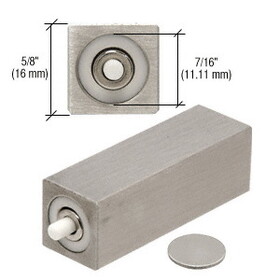 CRL UV0251 Brushed Stainless Square UV Pushbutton Magnetic Latch