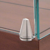 CRL UV6271 Brushed Stainless Small Cone Pivot Hinge, Glass-to-Wood