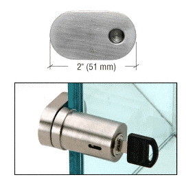 CRL UV6278BS Brushed Stainless UV Bond Tube Lock for Single Inset Door