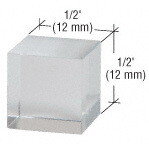 CRL UVSQ12 1/2" UV Bond Square Crystal Shelf Support
