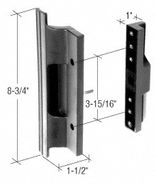 CRL V318SET Black Plastic Mortise - Style Handle Set 3-15/16" Screw Holes