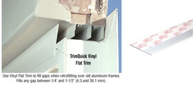 CRL TrimQuick&#174; 2-1/4" Flat Vinyl Trim
