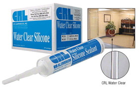 CRL Water Clear Silicone Sealant - Fluid Ounce Cartridge
