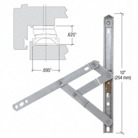 CRL WH61042 10" 4-Bar Heavy-Duty Stainless Steel Project-Out Hinge