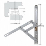 CRL WH62042 20" 4-Bar Heavy-Duty Stainless Steel Project-Out Hinge