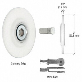 CRL WREPK7N Nylon Concave Edge Replacement Wheel - 2&#034; x 1/8&#034;