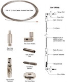 CRL Y0002CR Wall Mounted Vertical Cable System Kit
