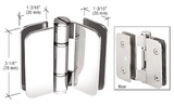 CRL Zurich 01 Series 180 Degree Glass-to-Glass Outswing or Inswing Bi-Fold Hinge