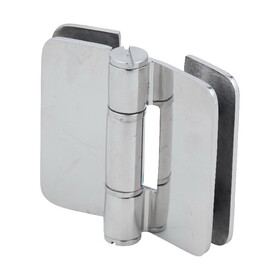 CRL ZUR07PS Polished Stainless Steel Zurich 07 Series Glass-to-Glass Inline Outswing Hinge