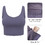 TOPTIE Longline Padded Sports Bras, Medium Impact Women's Yoga Crop Top for Workout (Black)