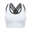 TOPTIE Strappy Sports Bras with Cross Back, Medium Support Workout Bra with Removable Pads (Black)