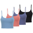 TOPTIE Yoga Tank Tops Padded Sports Bra, Women Workout Camisole Running Crop Top