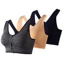 TOPTIE Zipper Front Closure Sports Bra, Racerback Seamless Workout bra Gym Sportswear