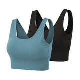 TOPTIE Women's Yoga Sports Bra, Padded Bra Vest Crop Tank Top for Workout Fitness