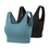 TOPTIE Women's Yoga Sports Bra, Padded Bra Vest Crop Tank Top for Workout Fitness (Black)