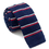 TOPTIE Men's Knit Stripe Pattern Skinny Tie Square End 2 Inch Necktie Tie