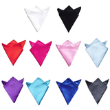 TopTie Wholesale Mens Solid Color Pocket Squares Wedding Handkerchiefs, 10 PCS