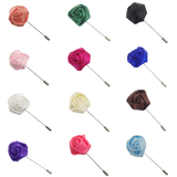 TopTie Lapel Pin Flower Boutonniere for Suit Rose for Wedding (Pack of 12)