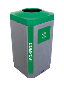 Busch Systems 104454 OCTO - Single - Kit - Indoor - Compost - Full - Greystone-Green