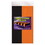 Beistle 00104 Orange & Black Stripes Tablecover, plastic, 54" x 108"
