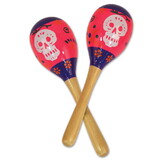 Beistle 00145 Day Of The Dead Maracas, wood; hand decorated, 8