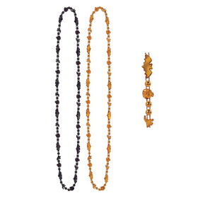 Beistle 00147 Halloween Beads, asstd orange & black, 36"