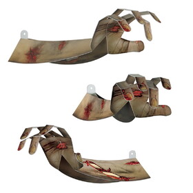 Beistle 00194 3-D Skeleton Hands, prtd 2 sides; assembly required, 15"