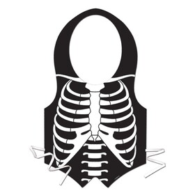 Beistle 00310 Plastic Skeleton Rib Cage Vest, full-size