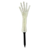 Beistle 00323 Nite-Glo Skeleton Hand Yard Stake, all-weather nite-glo plastic; ground stake included; assembly required, 17