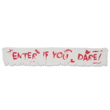 Beistle 00339 Enter If You Dare! Fabric Banner, 2 grommets, 12