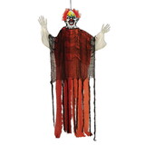 Beistle 00444 Clown Creepy Creature, posable arms & flashing red eyes; recommended for indoor use only; batteries included; no retail packaging, 6' 3