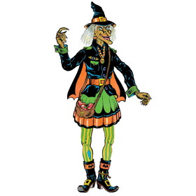 Beistle 00455 Vintage Halloween Jointed Witch, 4' 9"
