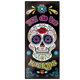 Beistle 00463 Day Of The Dead Cello Bags, twist ties included, 4" x 9" x 2"