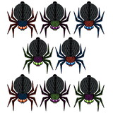 Beistle 00465 Mini Tissue Spiders, 6' cord included, 5¾
