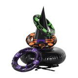 Beistle 00469 Inflatable Witch Hat Ring Toss, witch hat w/tie chin straps & 3 rings included, 18½