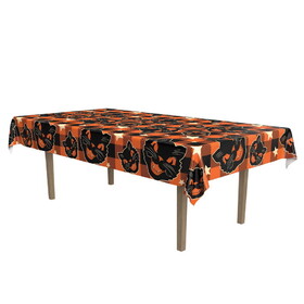 Beistle 00477 Vintage Halloween Fabric Tablecover, 55" x 90&#189;"