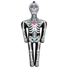Beistle 00487 Day Of The Dead Inflatable Skeleton, 4' 6"