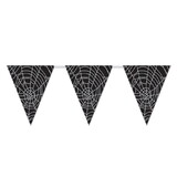 Beistle 00522 Spider Web Pennant Banner, all-weather; 12 pennants/string, 11
