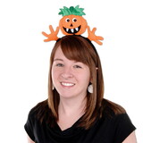 Beistle 00528 Pumpkin Headband, attached to snap-on headband