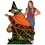 Beistle 00577 Vintage Halloween Witch Stand-Up, easel attached; assembly required, 5' 5" x 3' 10", Price/1/Box