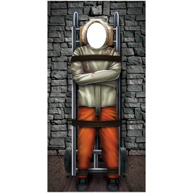 Beistle 00578 Convict Photo Prop Stand-Up, easel attached; assembly required, 6' 1" x 3' 1&#189;"