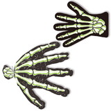 Beistle 00601 Skeleton Hand Treat Bags, twist ties included, 9