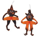 Beistle 00635 Vintage Halloween Jtd Tango Witch & Cat, 15