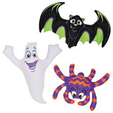 Beistle 00787 Inflatable Bat, Ghost & Spider, 18½