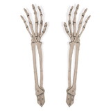 Beistle 00844 Plastic Skeleton Hand Yard Stakes, 1 left hand & 1 right hand, 17½