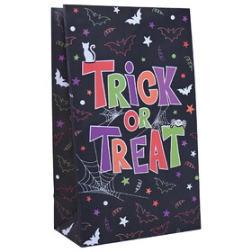 Beistle 00846 Halloween Paper Treat Bags w/Stickers, 8&#189;" x 5" x 2&#190;"