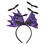 Beistle 00847 Glittered Bat Headband, attached to snap-on headband, Price/1/Card