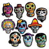 Beistle 00936 Mini Day Of The Dead Cutouts, prtd 2 sides, 4¾