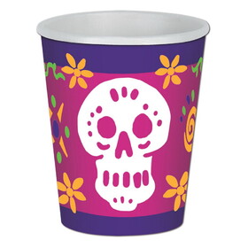 Beistle 00940 Day Of The Dead Beverage Cups, hot & cold use, 9 Oz