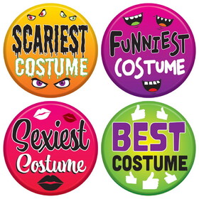 Beistle 00942 Halloween Costume Buttons, 2"
